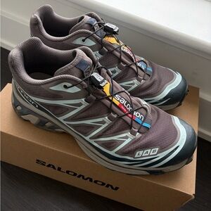 Salomon XT-6 Grey/Blue (Plum Kitten/india ink/ballad blue) M7/W8